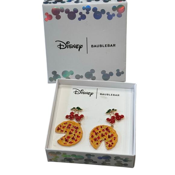 NIB Disney x Baublebar Cherry Pie Earrings Mickey Mouse Hidden Gems 2024 Fall - Picture 12 of 13